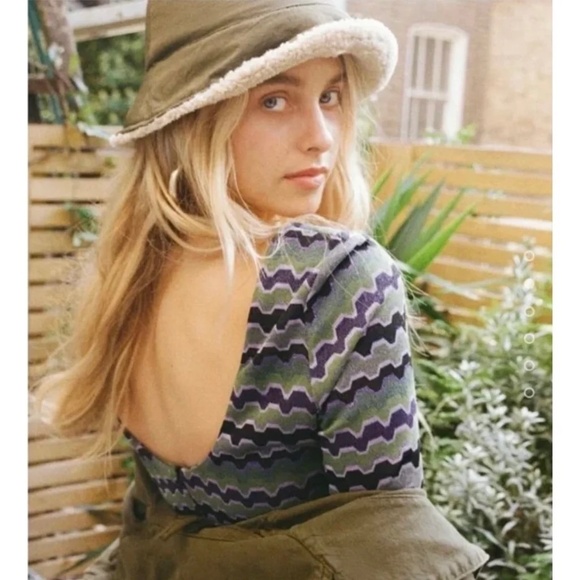 Zara Geometric Stripe Cut Out Dress - Picture 4 of 10